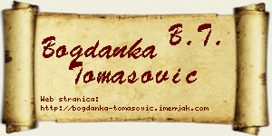 Bogdanka Tomasović vizit kartica